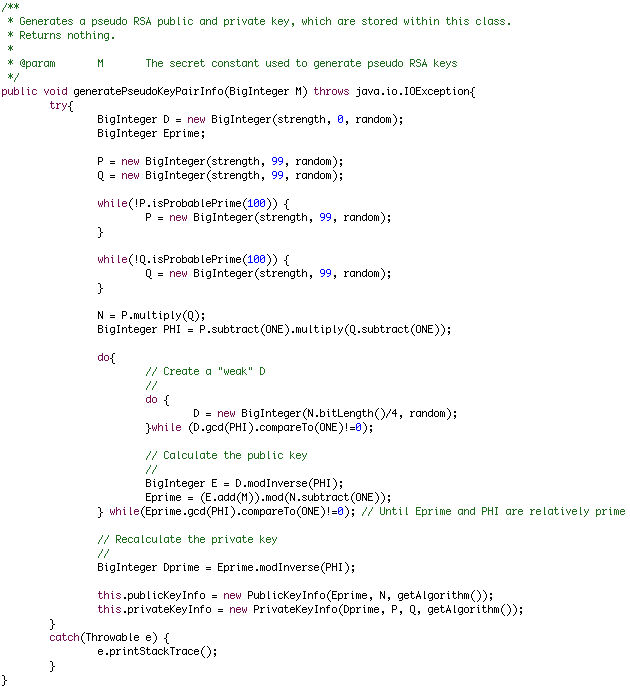 Generate 128 Bit Rsa Key