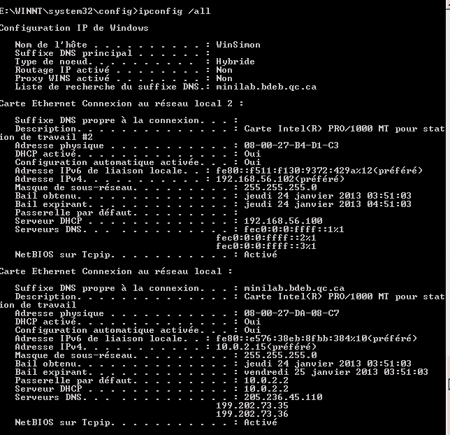 ipconfig
